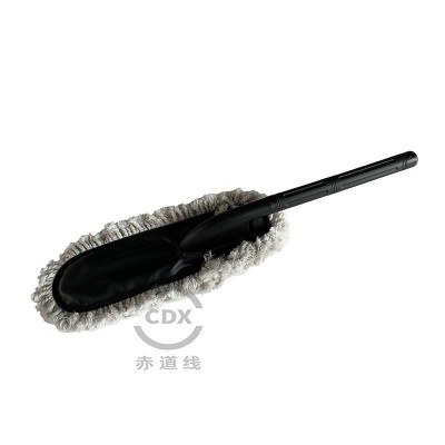 Gray Microfiber Car Duster Brush With Plastic Handle