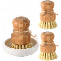 High Quality Bamboo Handle Wash Pot Brush Kitchen Hanging Dish Washing Brush