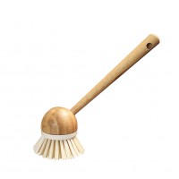 Wholesale ECO Kitchen Dish Brush Retro Wooden Pot Brush with Long Handle