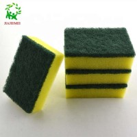 hotsale high density japanese kitchen polish disposable cleaning dish abrasive sponge with scouring pad foam brush